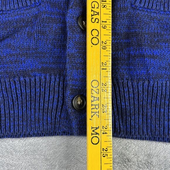 American Eagle Outfitters Sweater Mens Small Blue Shawl Collar Cardigan Marled - Picture 10 of 13
